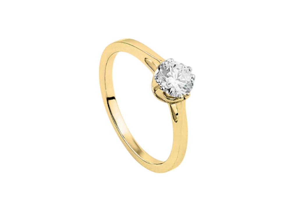 Solitario Anillo Solitario Brillante 18K Oro 0.5 ct, LRY00541-045-13