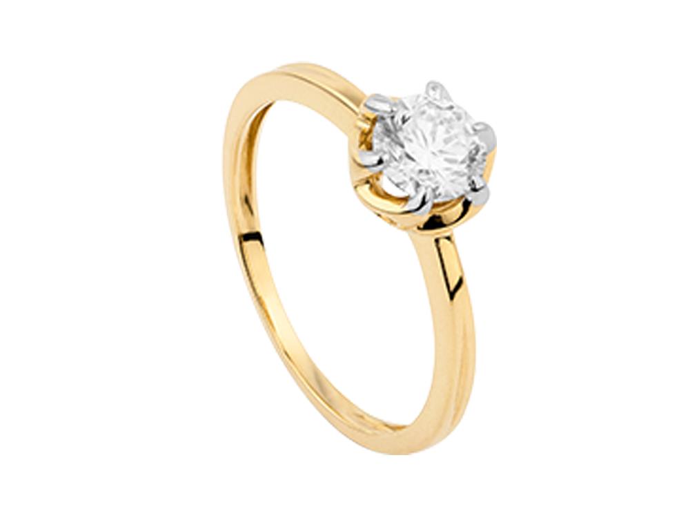 Solitario Anillo Solitario Brillante de Oro 18K 0.6 ct, LRY00585-065-14