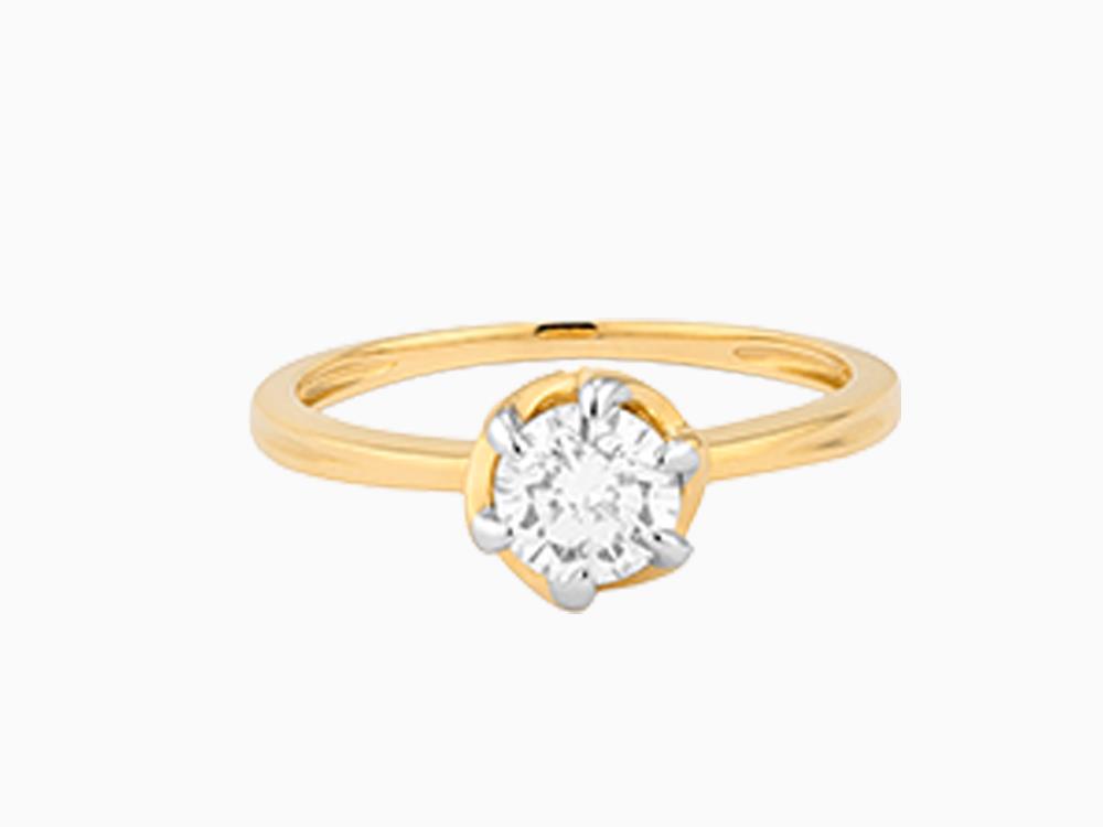 Solitario Anillo Solitario Brillante de Oro 18K 0.6 ct, LRY00585-065-14