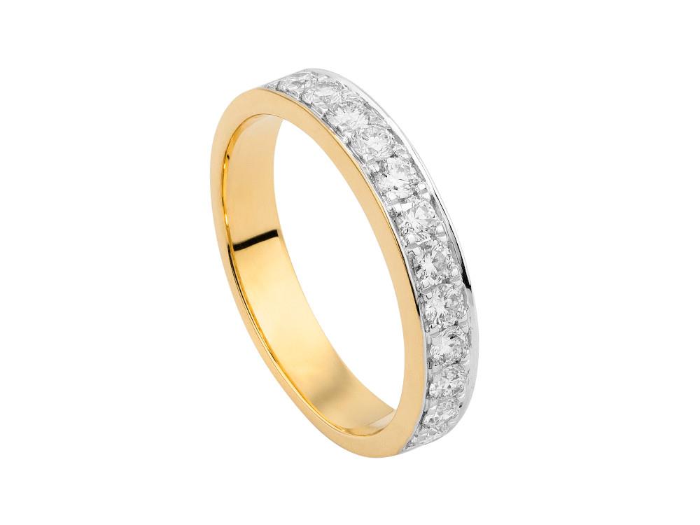 Solitario Anillo Alianza 18K Oro 0.5 ct, LRY60106-14