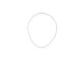Solitario Collar Rivière de Oro Blanco 18K de 3.5 ct, OAW10051
