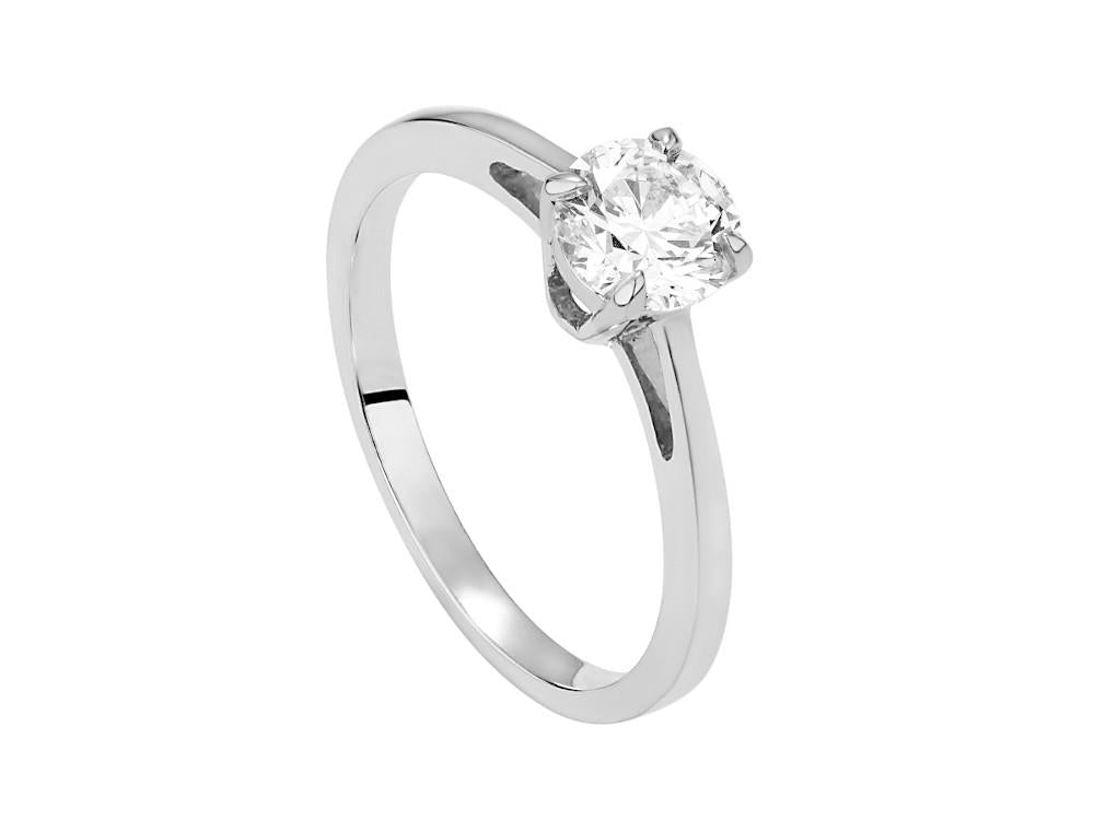 Solitario Anillo Solitario Brillante Oro Blanco 18K de 0,7 ct, PRW10225-14