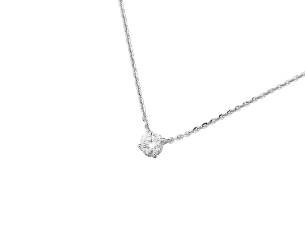 Solitario Colgante Brillante de Oro Blanco 14K de 1 ct, PSW10226