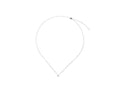 Solitario Colgante Princesa de Oro Blanco 18K de 0.5 ct, PW11678D