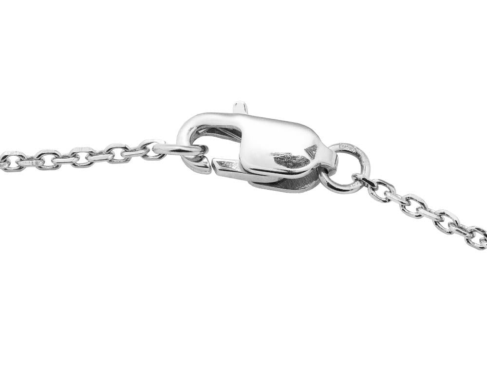 Solitario Colgante Princesa de Oro Blanco 18K de 1 ct, PW11678F