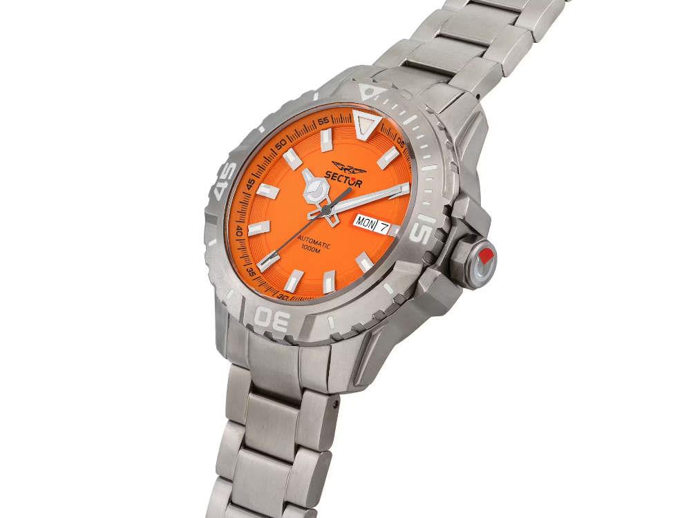 Reloj Automático Sector No Limits Legend, Titanio, Naranja, 43 mm, R3223135005