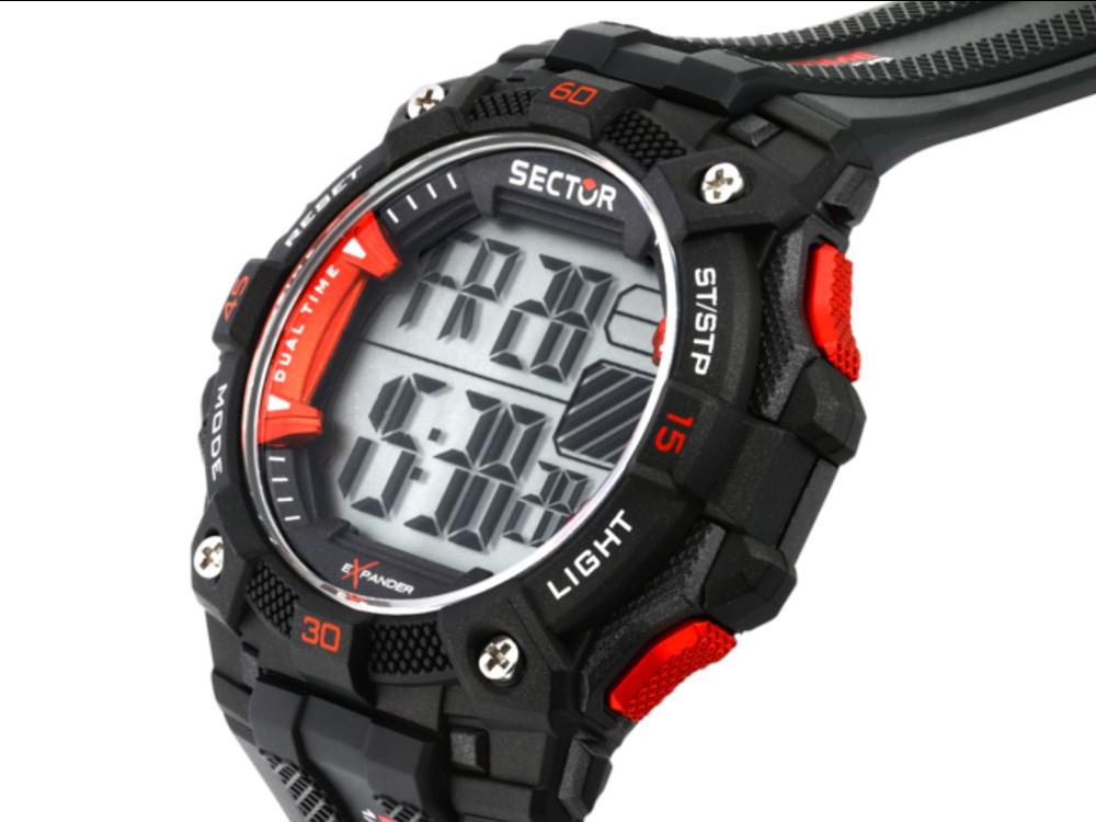 Reloj Digital Sector No Limits EX-51, Negro, 49 mm, R3251317001
