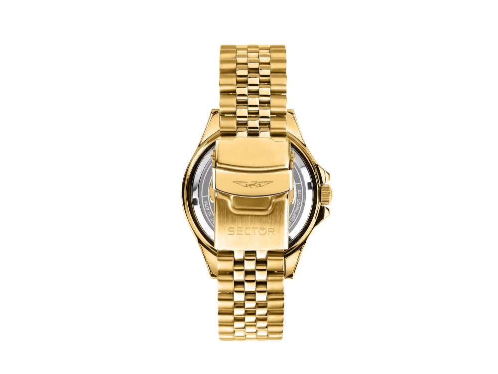 Reloj de Cuarzo Sector No Limits 230, PVD Oro, Negro, 43 mm, R3253161051