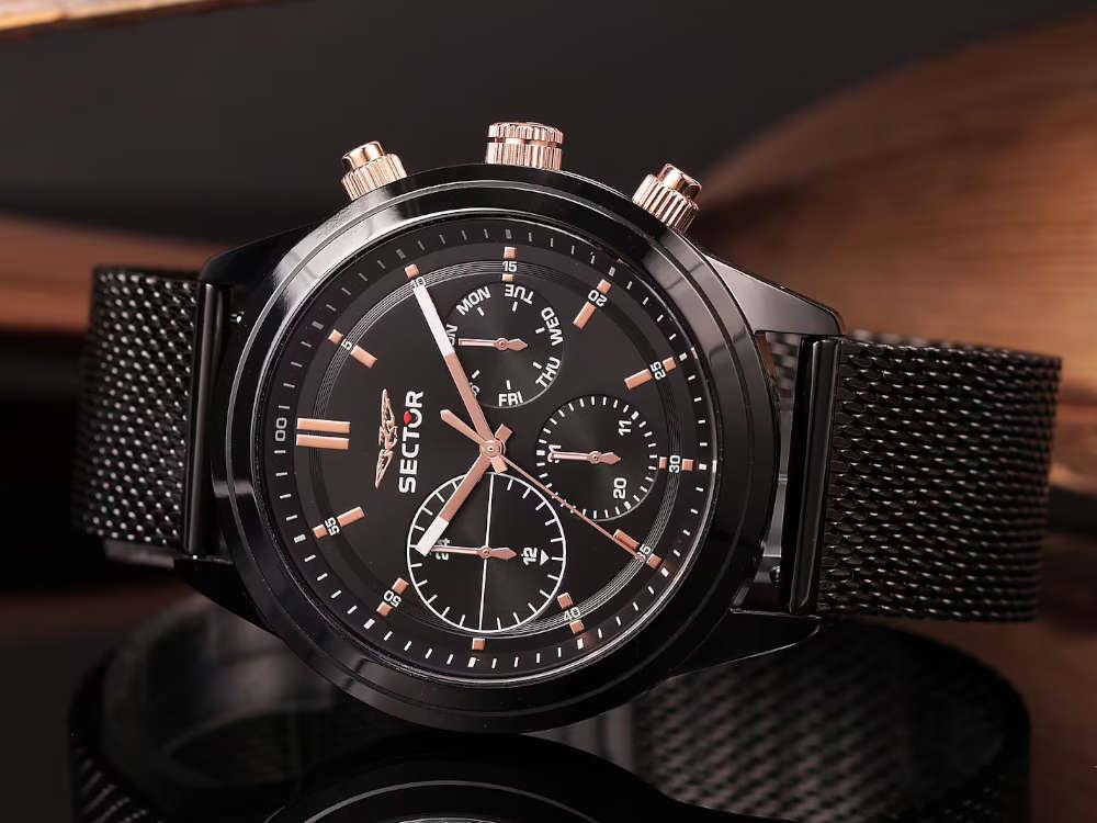 Reloj de Cuarzo Sector No Limits 670, PVD, Negro, 45 mm, R3253540002