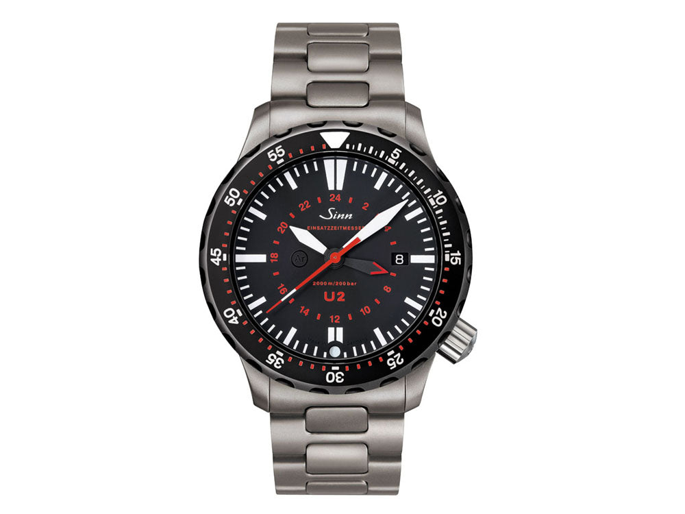 Reloj Diver Sinn U2 SDR , ETA 2893-2, 44 mm, 200 atm, Negro, 1020.040 MB72