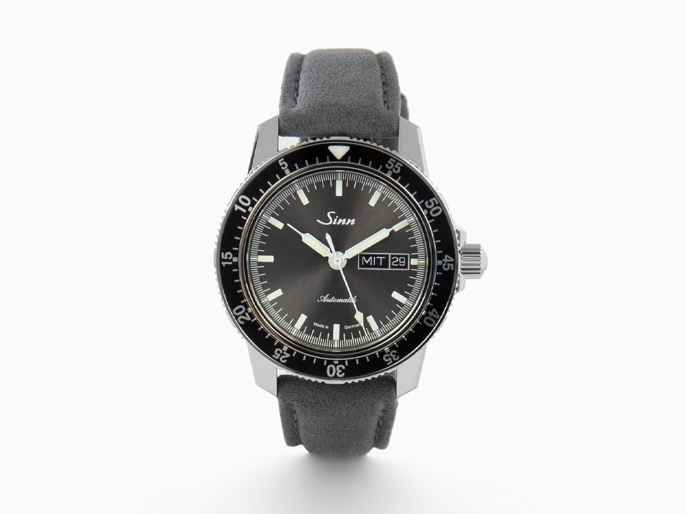 Reloj Automático Sinn 104  St Sa I A, Antracita, Cuero, 41mm, 104.014 LB162