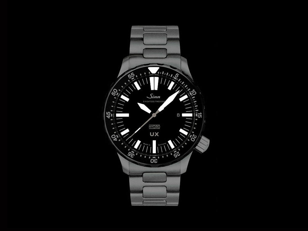 Reloj de Cuarzo Sinn UX SDR, ETA 955.652, 44mm, 500 atm, Negro, 403.050 MB72