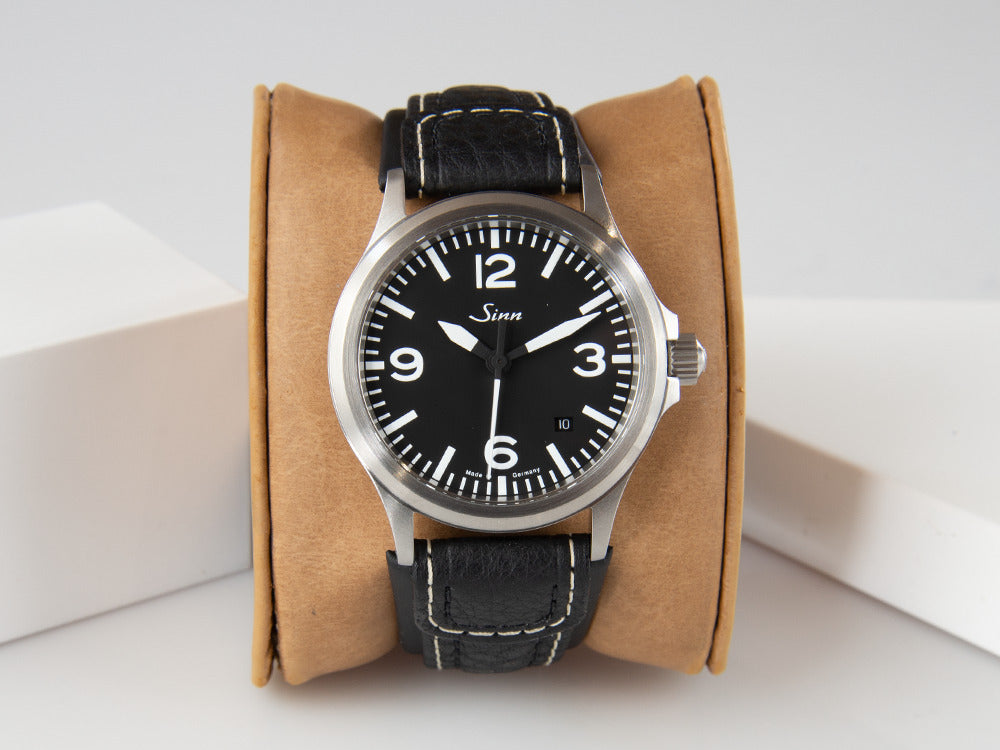Reloj Automático Sinn 556 A, SW 200-1, Negro, Correa de piel, 556.014 LB1