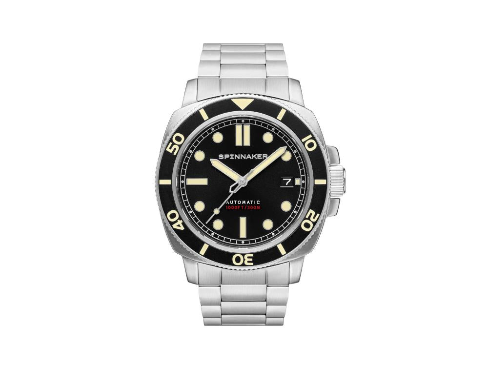 Reloj Automático Spinnaker Hull Deep Grey, Negro, 42 mm, 30 atm, SP-5088-11