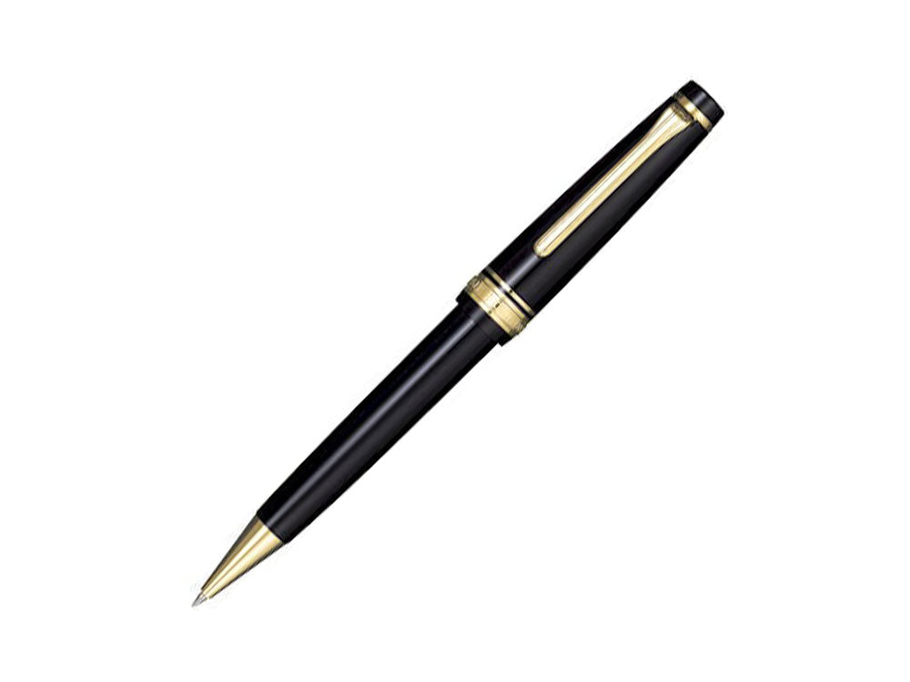 Bolígrafo Sailor Professional Gear Gold, Negro, Adornos en oro 24K, 16-1036-620