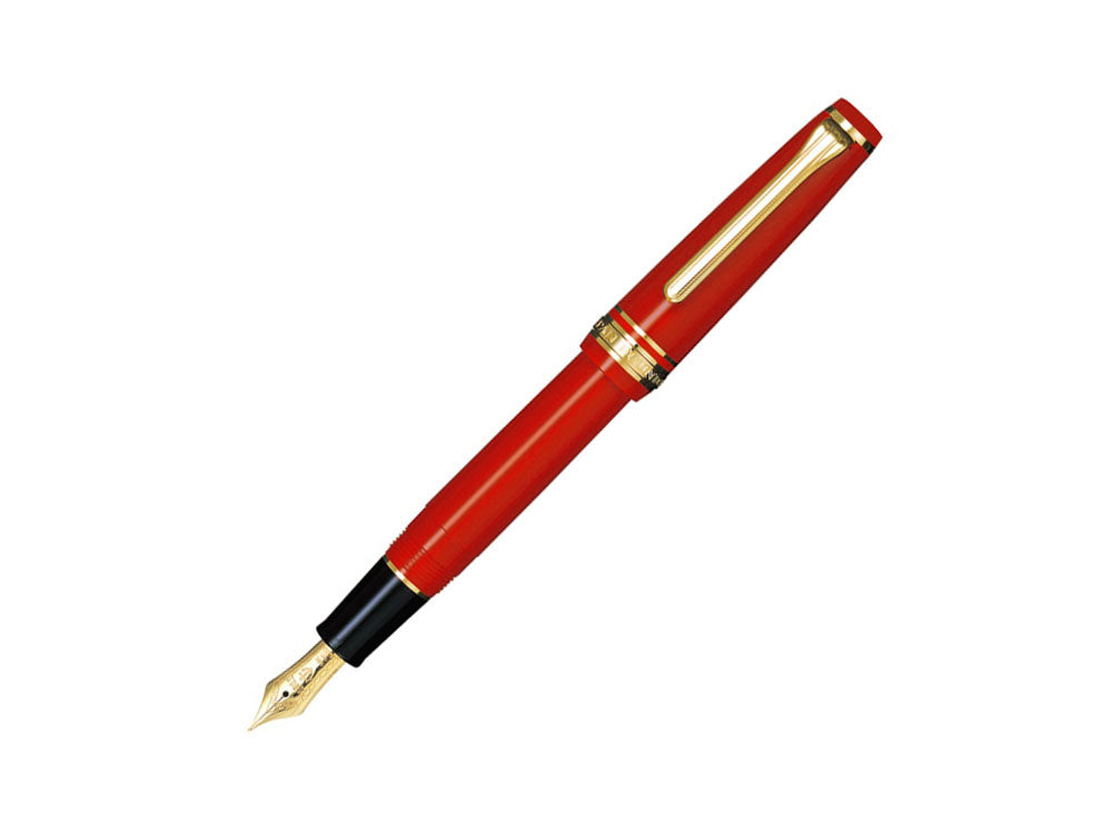 Estilográfica Sailor Professional Gear Slim Gold, Oro, Rojo, 11-1221-430