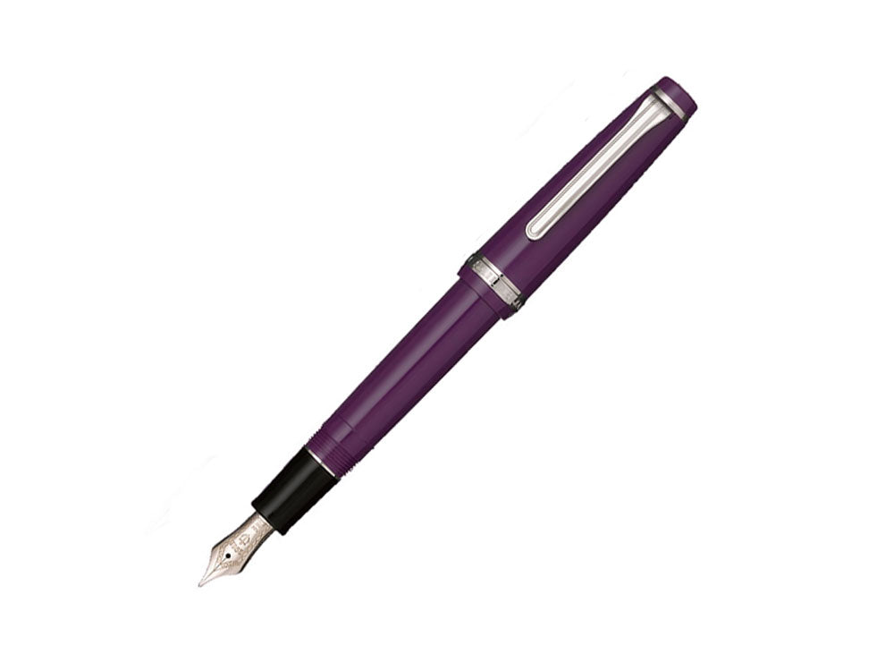 Estilográfica Sailor Professional Gear Slim Silver, Metallic Violet