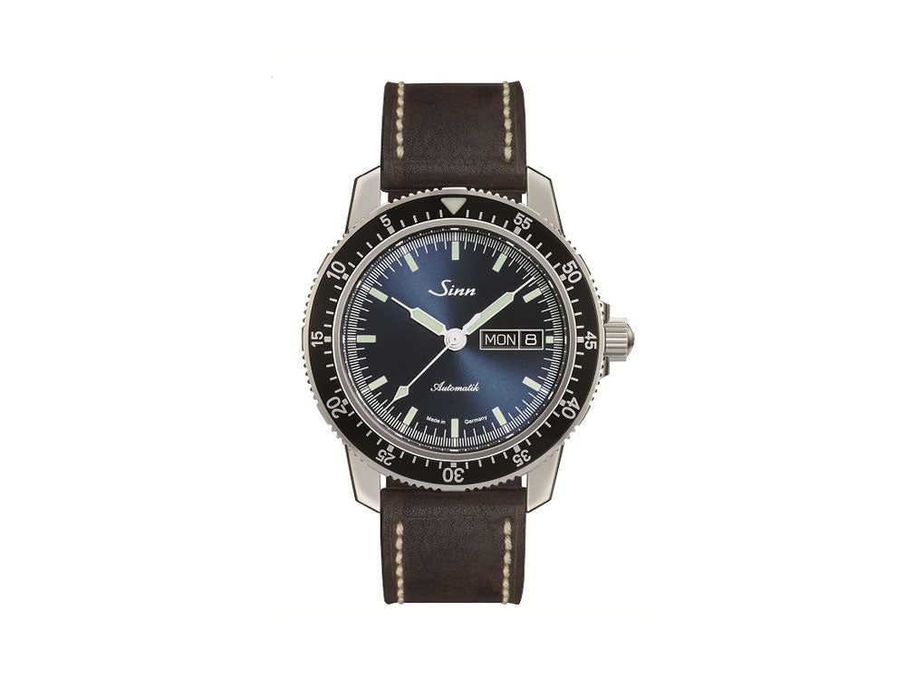 Reloj Automático Sinn 104  St Sa I B, Azul, Cuero, 41mm, 104.013 LB115