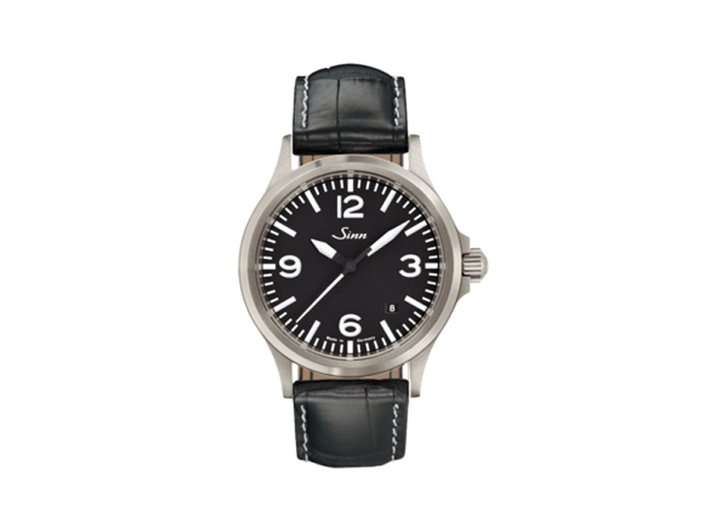 Reloj Automático Sinn 556 A, SW 200-1, Negro, Correa de piel, 556.014 LB1