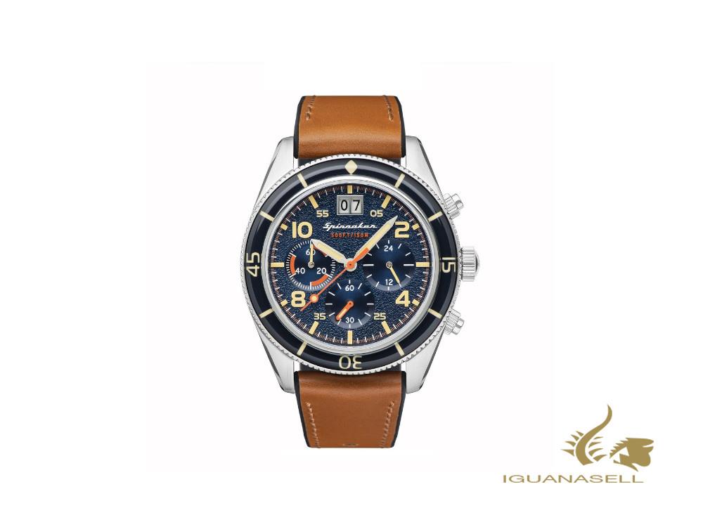 Reloj de Cuarzo Spinnaker Fleuss, Azul, 43 mm, Cronógrafo, SP-5085-02