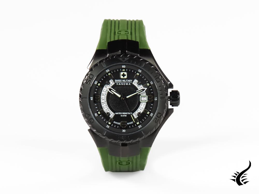 Reloj de Cuarzo Swiss Military Hanowa Aqua Seaman, Negro, PVD, 6-4327.13.007.06