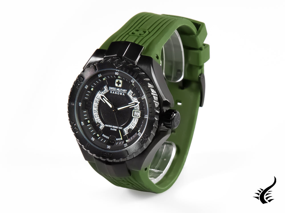 Reloj de Cuarzo Swiss Military Hanowa Aqua Seaman, Negro, PVD, 6-4327.13.007.06
