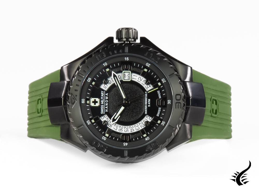 Reloj de Cuarzo Swiss Military Hanowa Aqua Seaman, Negro, PVD, 6-4327.13.007.06