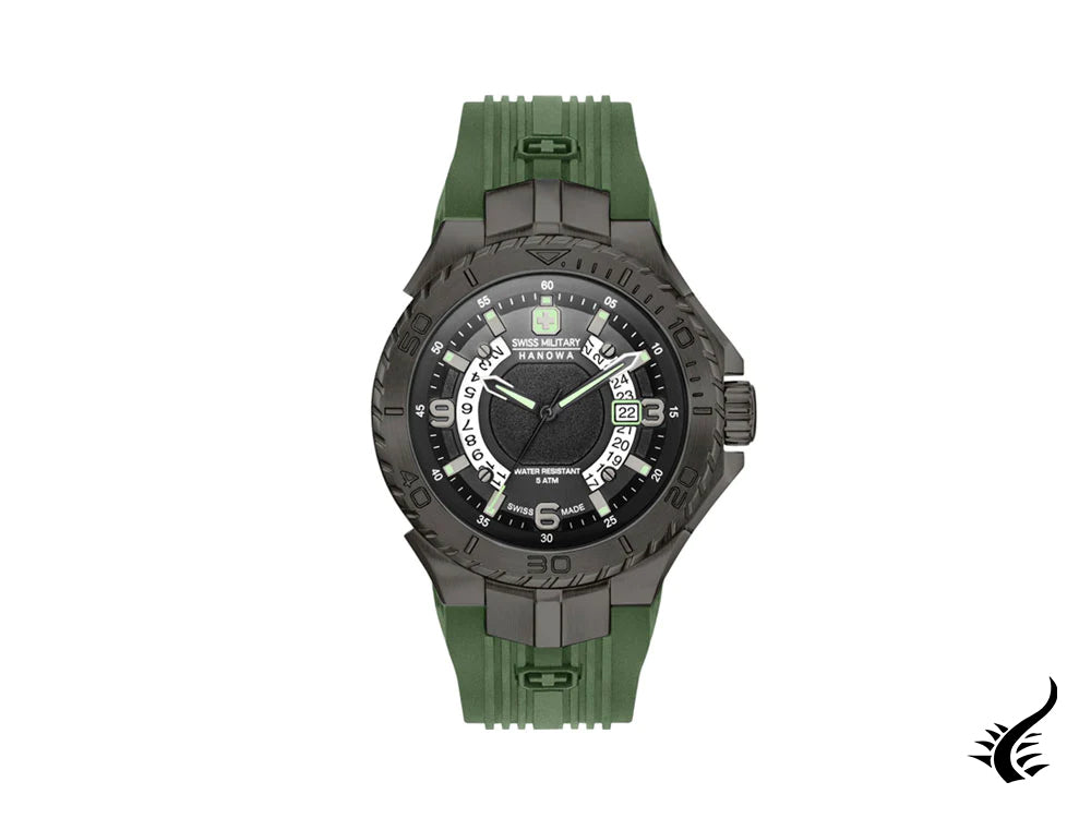 Reloj de Cuarzo Swiss Military Hanowa Aqua Seaman, Negro, PVD, 6-4327.13.007.06