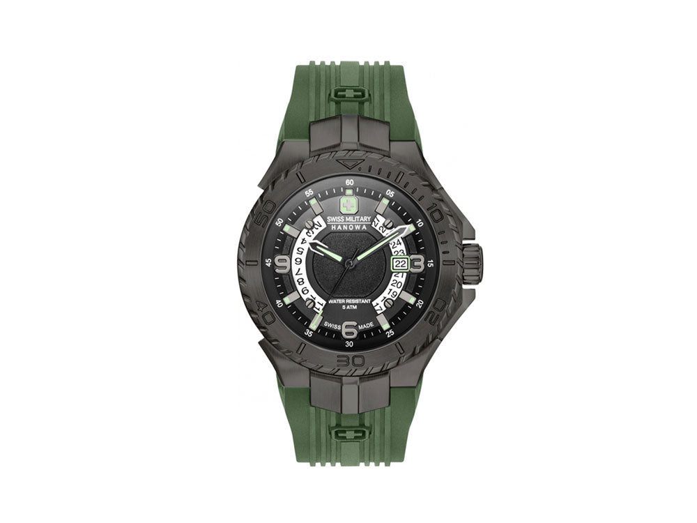 Reloj de Cuarzo Swiss Military Hanowa Aqua Seaman, Negro, PVD, 6-4327.13.007.06