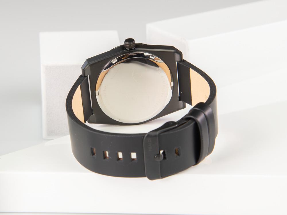 Reloj de Cuarzo Tibaldi Men's, Negro, 39mm x 46mm, Correa de piel, TMM-PVD-LT