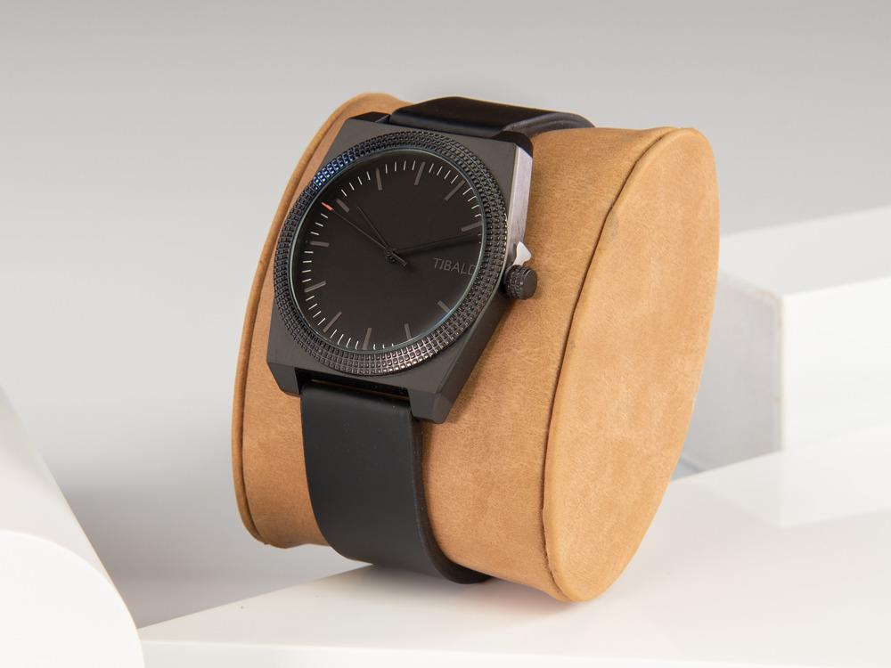 Reloj de Cuarzo Tibaldi Men's, Negro, 39mm x 46mm, Correa de piel, TMM-PVD-LT