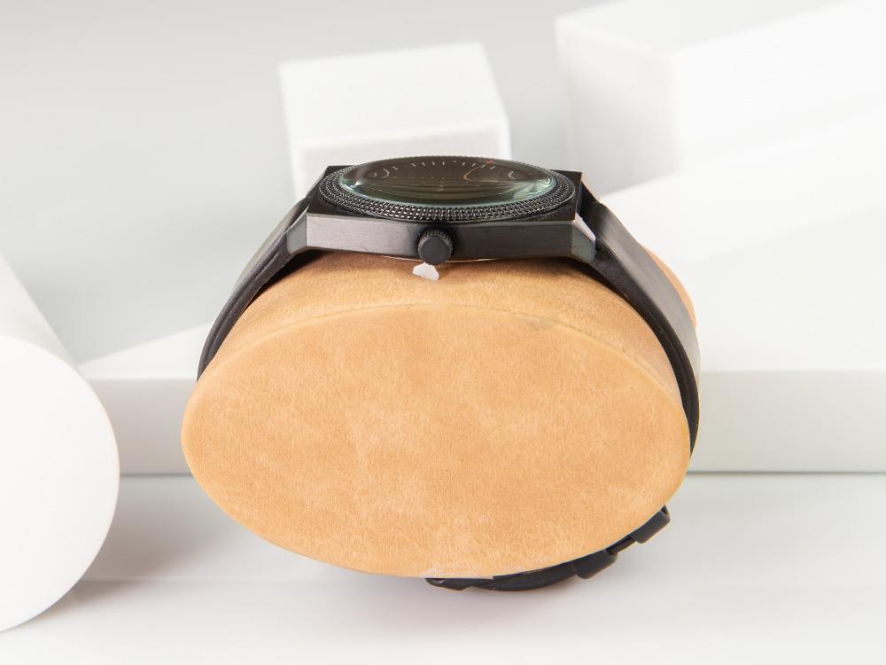 Reloj de Cuarzo Tibaldi Men's, Negro, 39mm x 46mm, Correa de piel, TMM-PVD-LT