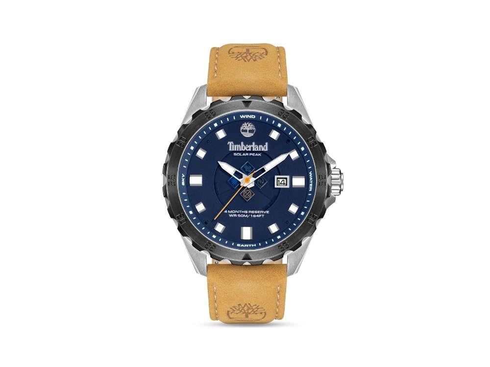 Reloj de Cuarzo Timberland Solar Peak, Azul, 45 mm, TDWGB0110001