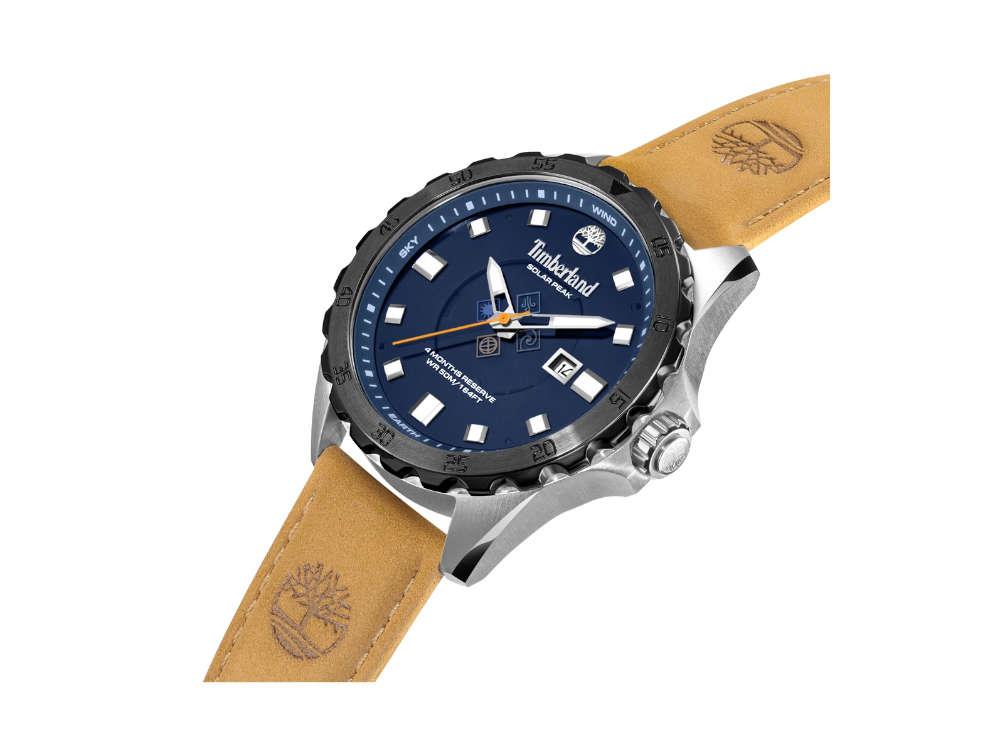 Reloj de Cuarzo Timberland Solar Peak, Azul, 45 mm, TDWGB0110001