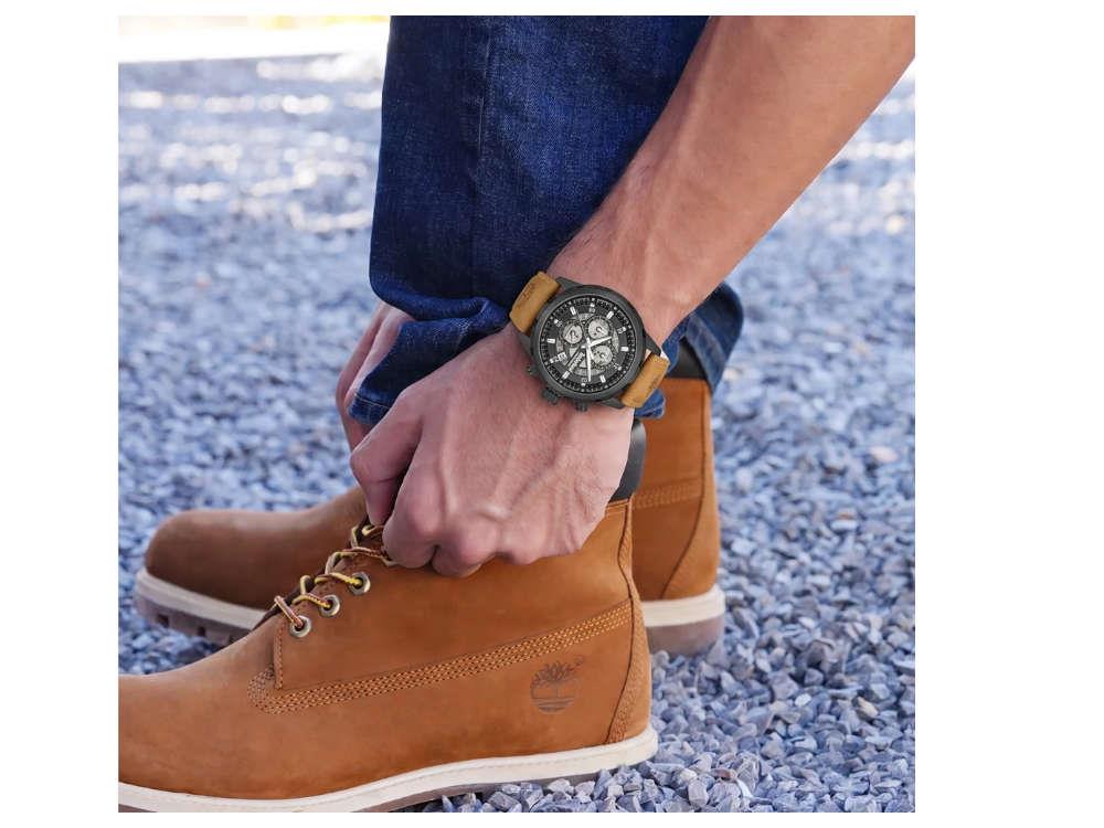 Reloj de Cuarzo Timberland Hampton Harbour, PVD, Negro, 46 mm, TDWGC0109101