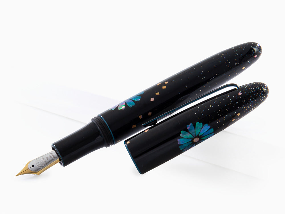 Pluma Estilográfica Taccia Miyabi Bon-Bori LE Blue Daisies, TMS-2395F-BD