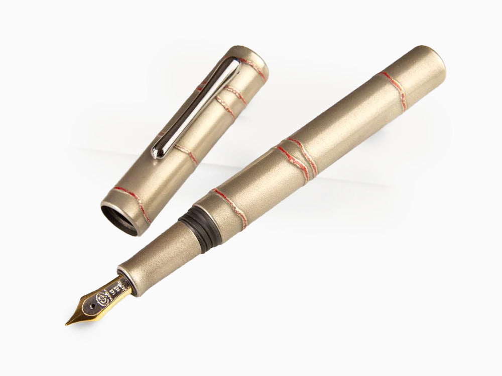 Pluma Estilográfica Taccia Kaga-Wajima White Birch, Edición Limitada