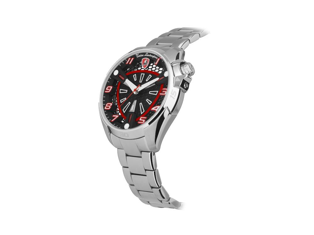 Reloj de Cuarzo Tonino Lamborghini Shock Abs, 42 mm, Brazalete, TLABSR-SS-B