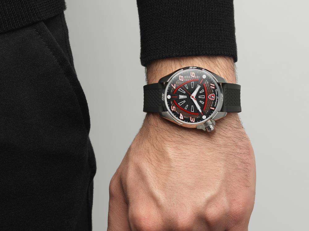 Reloj de Cuarzo Tonino Lamborghini Shock Abs, Rojo, 42 mm, TLABSR-SS-R