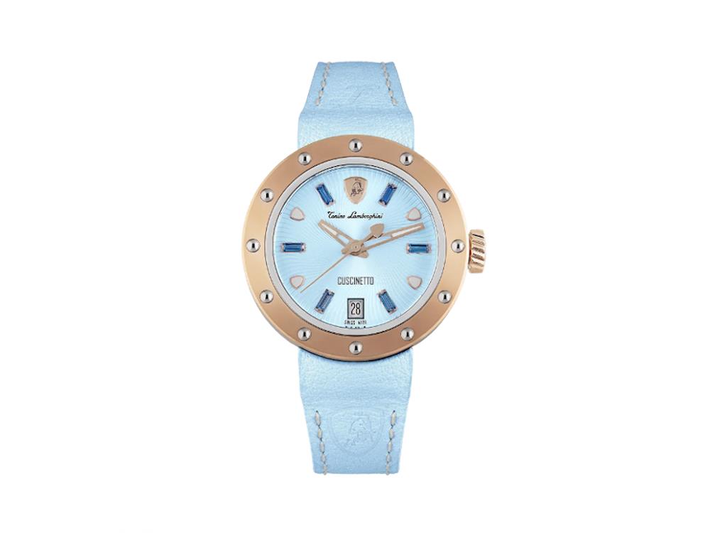 Reloj de Cuarzo Tonino Lamborghini Cuscinetto, Turquesa, 38 mm, TLF-A05-3