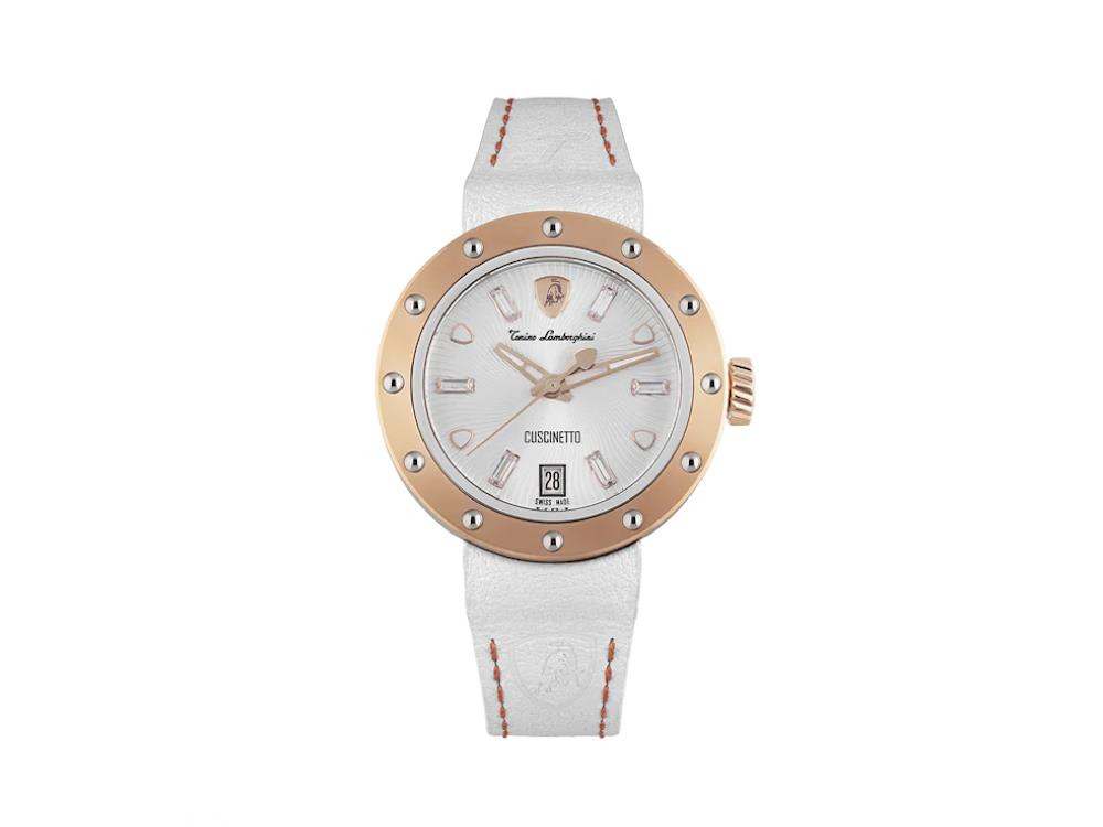 Reloj de Cuarzo Tonino Lamborghini Cuscinetto, Blanco, 38 mm, TLF-A05-5