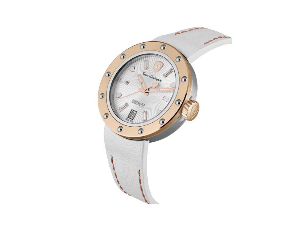 Reloj de Cuarzo Tonino Lamborghini Cuscinetto, Blanco, 38 mm, TLF-A05-5