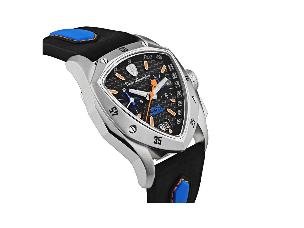 Reloj de Cuarzo Lamborghini New Spyder Blue Orange, 43 mm, Crono, TLF-A13-4