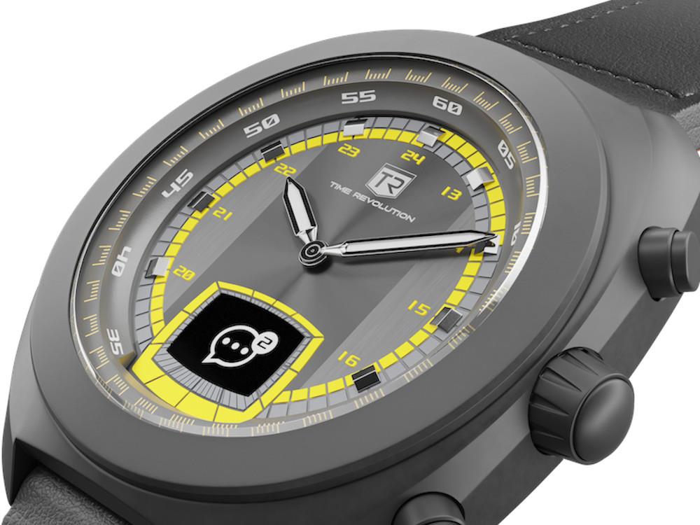 Reloj Híbrido Time Revolution Hybrid 01 Thunder PVD, Negro, 42 mm, TR01.4B