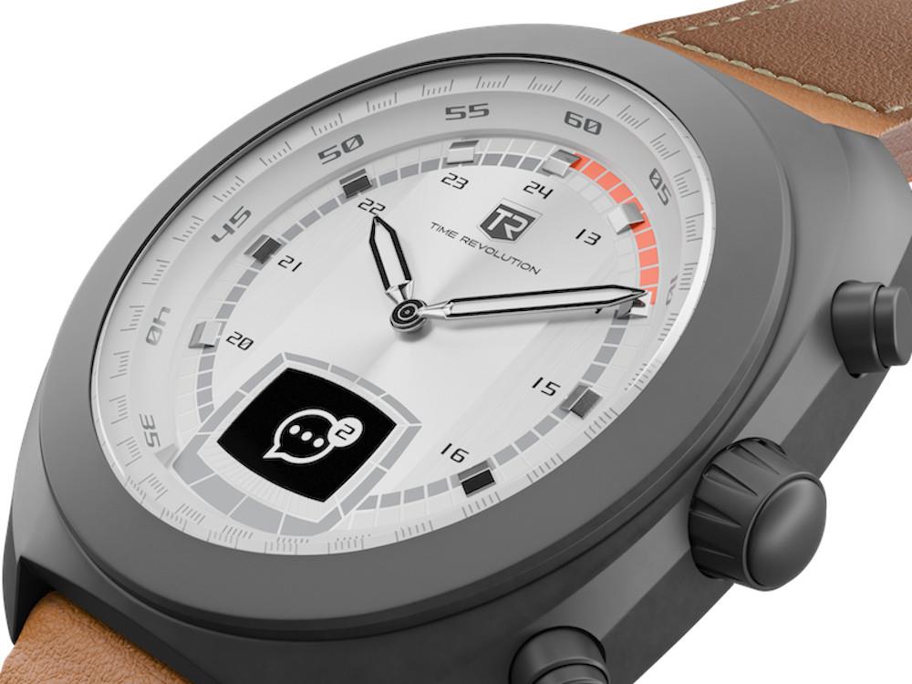 Reloj Híbrido Time Revolution Hybrid 01 Glacier PVD , Gris, 42 mm, TR01.4B-1-1