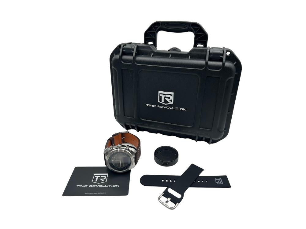 Reloj Híbrido Time Revolution Hybrid 01 Glacier PVD , Gris, 42 mm, TR01.4B-1-1