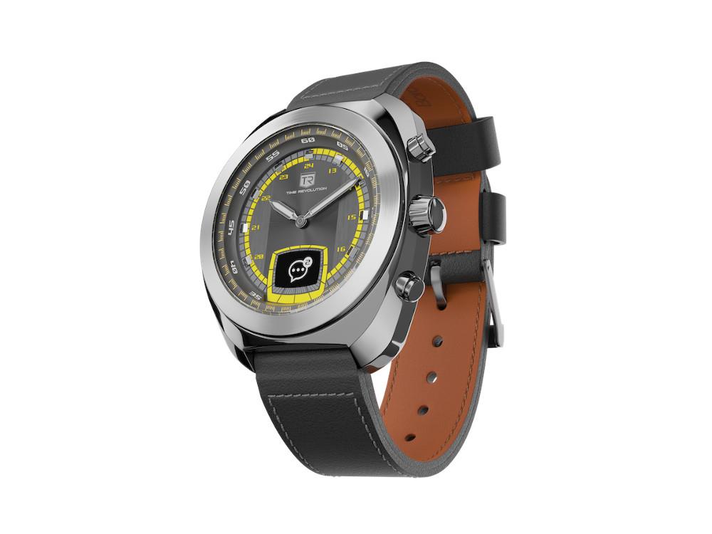 Reloj Híbrido Time Revolution Hybrid 01 Thunder SS, Negro, 42 mm, TR01.4S
