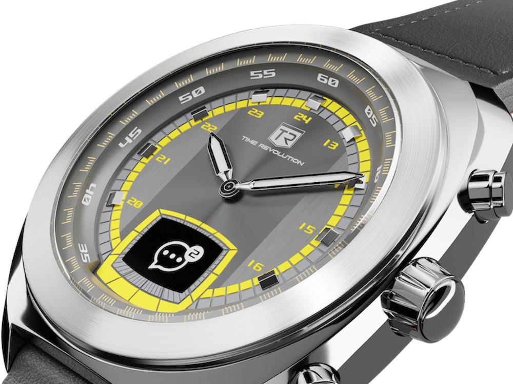 Reloj Híbrido Time Revolution Hybrid 01 Thunder SS, Negro, 42 mm, TR01.4S