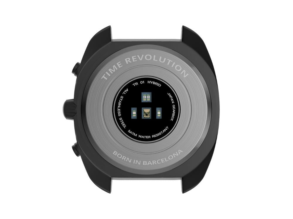 Reloj Híbrido Time Revolution Hybrid 01 Thunder SS, Negro, 42 mm, TR01.4S