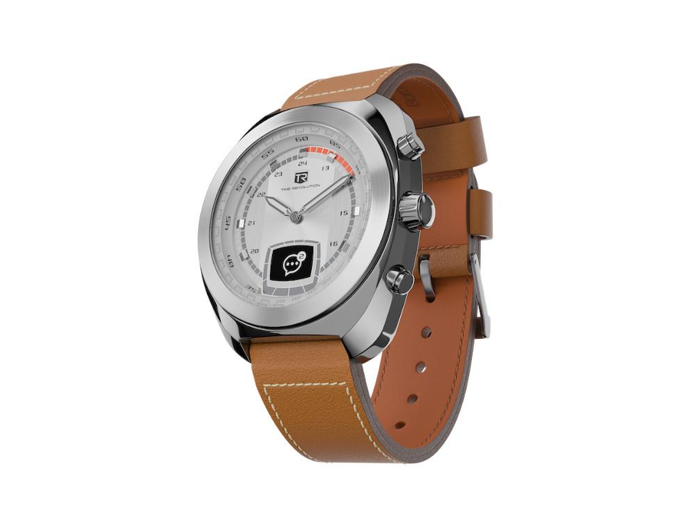 Reloj Híbrido Time Revolution Hybrid 01 Glacier SS, Gris, 42 mm, TR01.4S-2